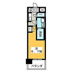 エスレジデンス上前津 1Kの間取図画像