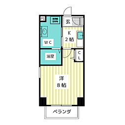 エステムプラザ名古屋・栄プレミアム 1Kの間取図画像