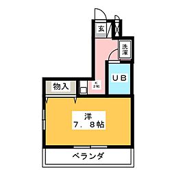 ジョイフル鶴舞 1Kの間取図画像
