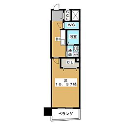 Nアパートメント 1Kの間取図画像