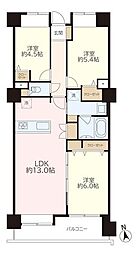 藤和シティコープ志木 3LDKの間取り