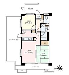 レーベンハイム和光ヒルズ参番館 2LDKの間取図画像