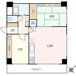 ピーターマンション北園弐番館 2LDKの間取図画像