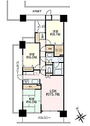 ハートヒルズ21朝霞の森 3LDKの間取図画像