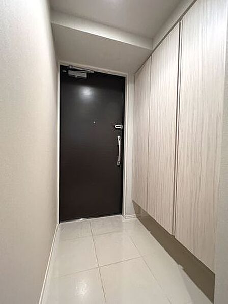 収納力が嬉しいハイタイプのシューズボックス。スニーカーやパンプスなどしっかり収納ができます。