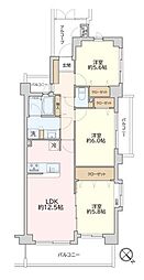 マートルコートふじみ野 3LDKの間取図画像