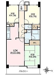 ライオンズマンション朝霞台南 3LDKの間取図画像