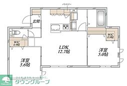 Charme 2LDKの間取図画像