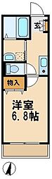 カーサ・フィオリーレ 1Kの間取図画像