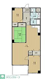 DIKマンション鷺沼 3LDKの間取図画像