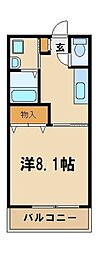 ロイヤルヒルズ宮崎台 1Kの間取図画像