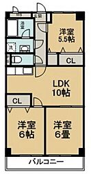 エクシード2 3LDKの間取図画像