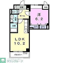 ラ・ルミエール 1LDKの間取図画像