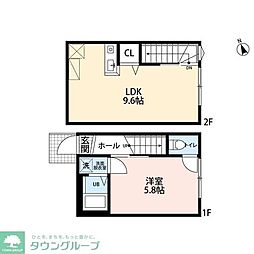グリーンフォレスト 1LDKの間取図画像