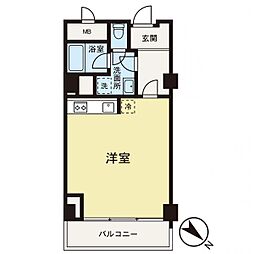 逗子マリーナ　7号棟 ワンルームの間取り