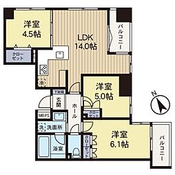 エルズ藤沢 2LDKの間取図画像