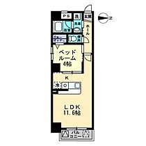 ウイング21中山下 903 ｜ 岡山県岡山市北区中山下2丁目（賃貸マンション1LDK・9階・36.40㎡） その2