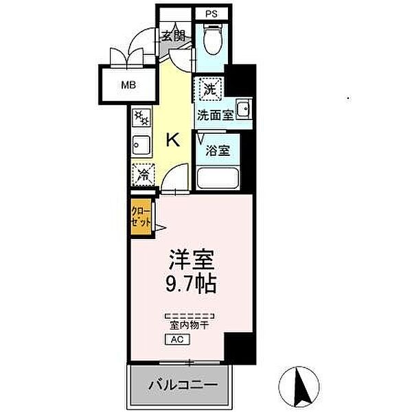 グランディオ医大前 301｜岡山県岡山市北区大学町(賃貸マンション1K・3階・32.03㎡)の写真 その2