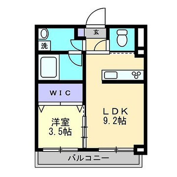 スカイガーデン春日町 203｜岡山県岡山市北区春日町(賃貸マンション1LDK・2階・32.61㎡)の写真 その2