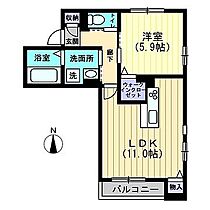 Rian伊福町 202 ｜ 岡山県岡山市北区伊福町1丁目（賃貸アパート1LDK・2階・45.04㎡） その2