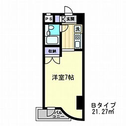 アルファ春日町 1Kの間取図画像