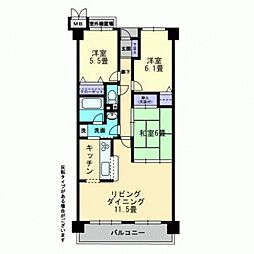 間取図画像 3LDK