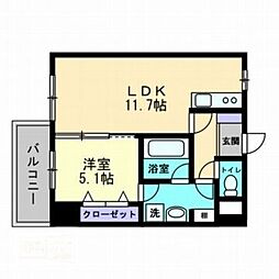 アウルスタイル神田町 1LDKの間取図画像