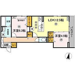 間取図画像 2LDK
