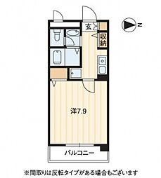 フィネス昭和町 1Kの間取図画像