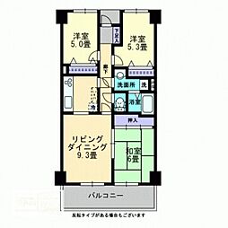 サーパス後楽園 3LDKの間取図画像