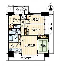 アルファステイツ中庄駅前 3SLDKの間取図画像
