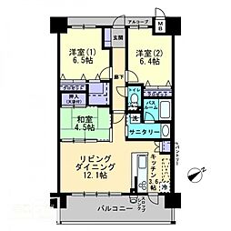 アルファステイツ国富2 3LDKの間取図画像