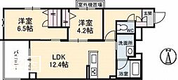 シャーメゾンルッカ 2LDKの間取図画像
