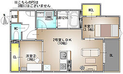 仮称)REGALEST 青江VI(レガリスト アオエシックス) 2LDKの間取図画像