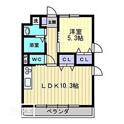 URBANSTYLE 1LDKの間取図画像