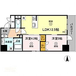 フェニックス 2LDKの間取図画像