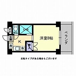 レジデンス春日町 1Kの間取図画像