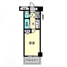 スタシオン南 1Kの間取図画像
