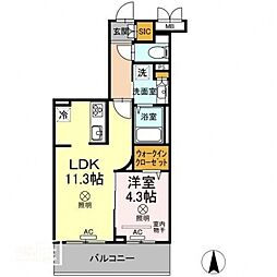ハイロード 2LDKの間取図画像