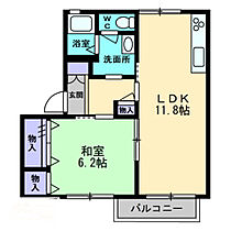 梨の木ハイツ B106 ｜ 香川県綾歌郡宇多津町大字東分（賃貸アパート1LDK・1階・43.75㎡） その2