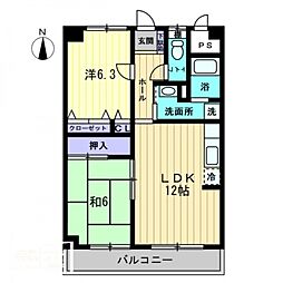 ジュアン三条 2LDKの間取図画像