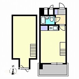 ams4観光町 9階1Kの間取り