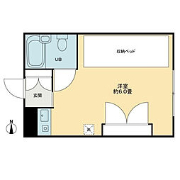 フォレスト錦町 ワンルームの間取図画像