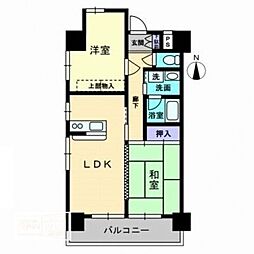 ダイアパレス築地 2LDKの間取図画像