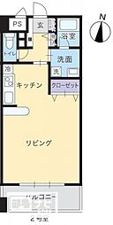 なかよしマンション林町 3階1Kの間取り