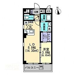 間取図画像 1LDK