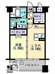 ロータス高松 1LDKの間取図画像