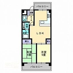 モアガーデン2 2LDKの間取図画像