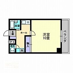 ロゼ三条 1Kの間取図画像