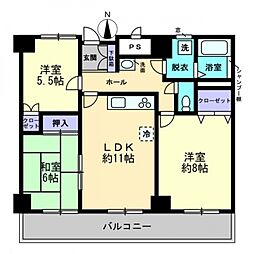 ホープスエイシ 3LDKの間取図画像